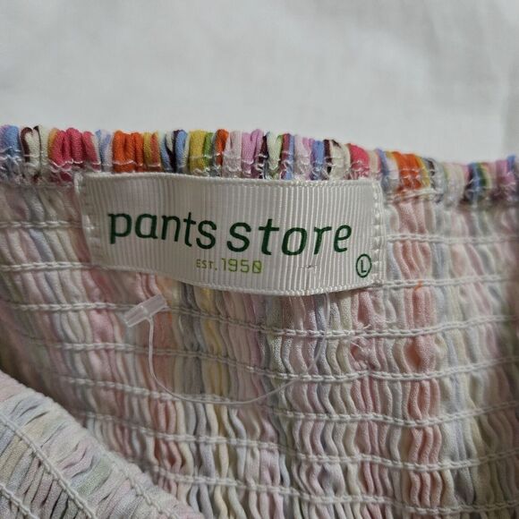 The Pants Store Skort Multicolor  Stripes Bright  Size Large Ruffle‎ - Picture 6 of 6